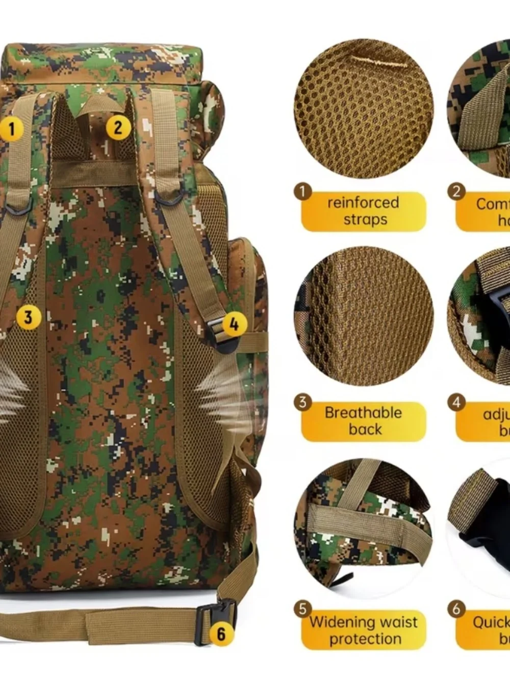 2pcs Men's Sports Large Capacity Backpack Sports Backpack Hiking Bag